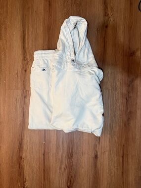 Thirty Years Cream Jogger Set - Cozy Hooded Sweatshirt and Elastic Waist Pants